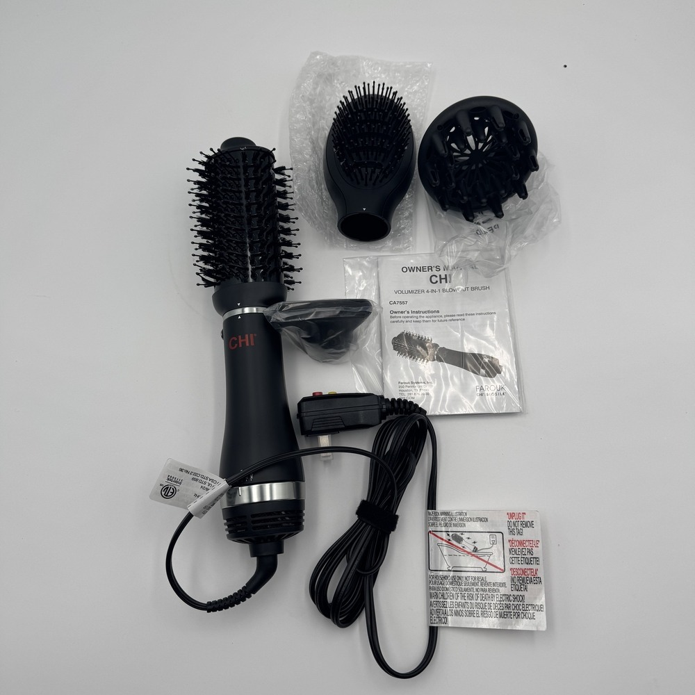 CHI Volumizer 4-in-1 Blowout Brush CA7557 Hot Air Hair Dryer Styler Ceramic